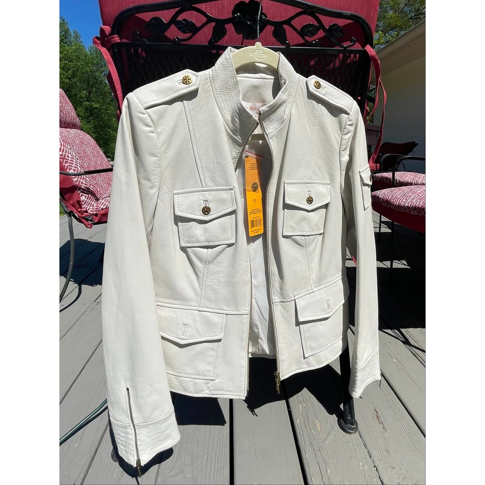 Tory Burch Leather Jacket Size 8